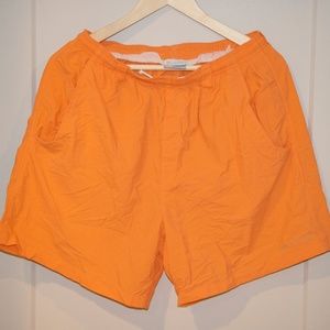 Bright orange Columbia PFG shorts